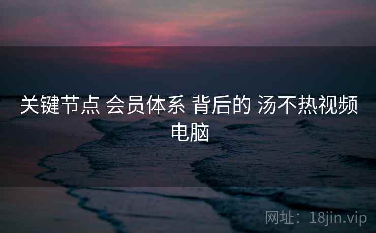 关键节点 会员体系 背后的 汤不热视频电脑