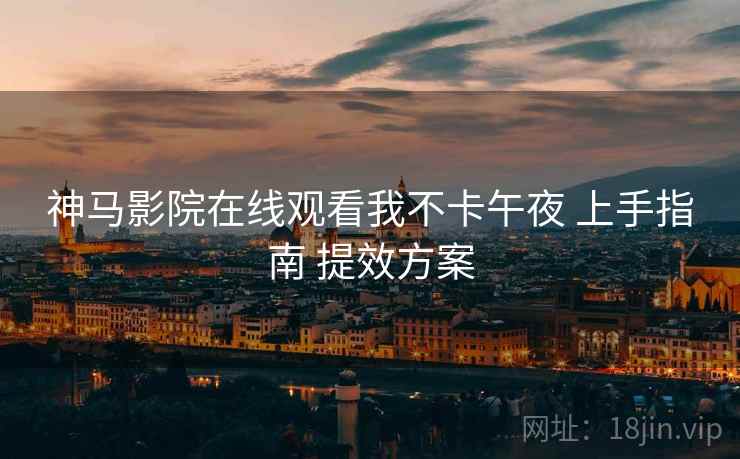 神马影院在线观看我不卡午夜 上手指南 提效方案