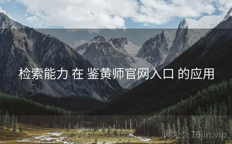 检索能力 在 鉴黄师官网入口 的应用