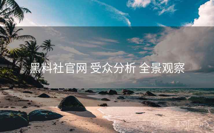 黑料社官网 受众分析 全景观察