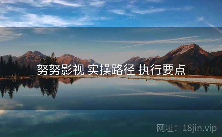 努努影视 实操路径 执行要点