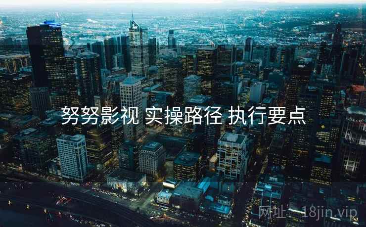 努努影视 实操路径 执行要点