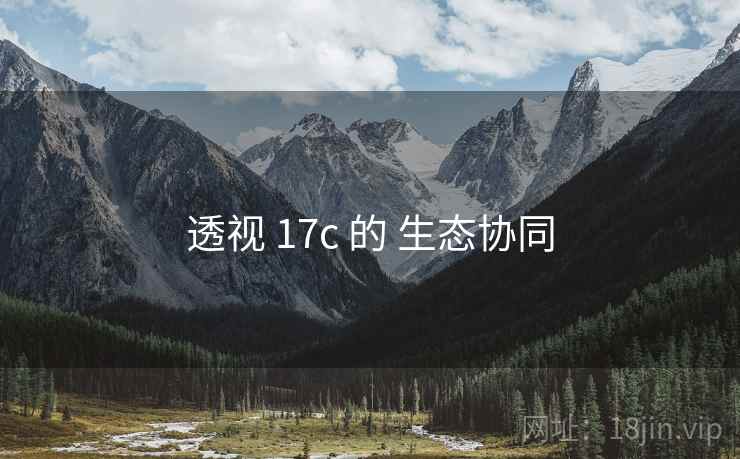 透视 17c 的 生态协同