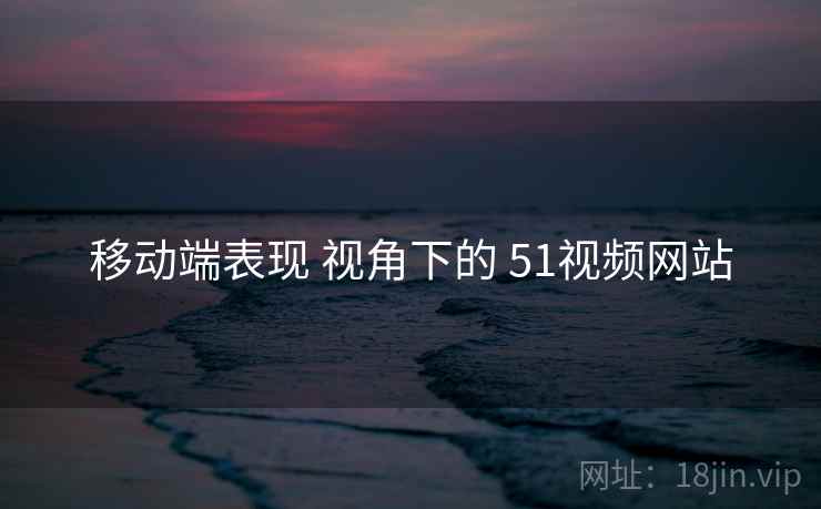 移动端表现 视角下的 51视频网站